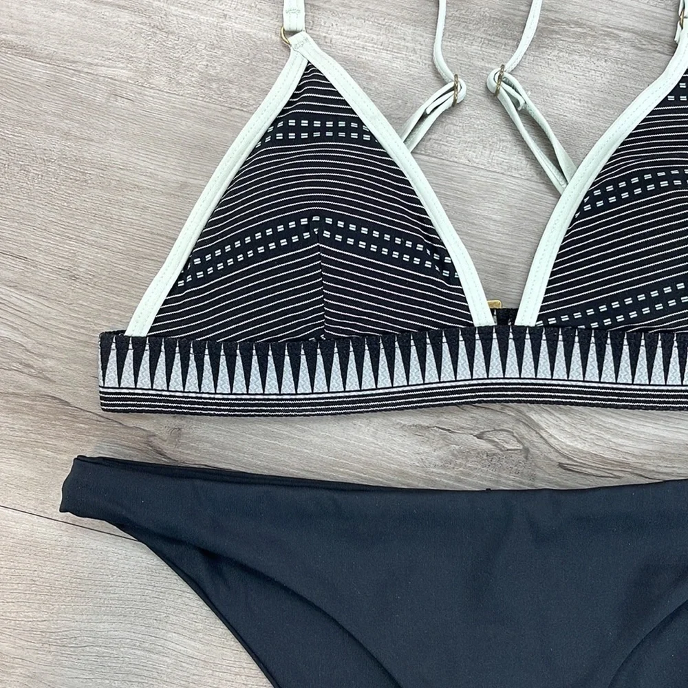 ☀️HURLEY☀️RIP CURL☀️SALTY DAZE BANDED TRI SURF BIKINI SET